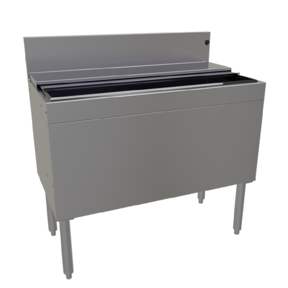 Glastender IBA-36-CP10-ED Extra Deep Underbar Ice Bin With 10-circuit Cold Plate