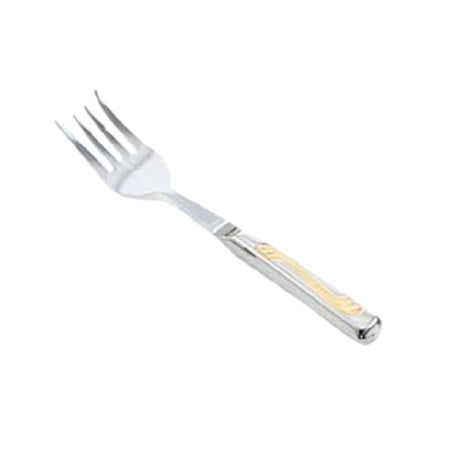 Vollrath 46649 Windway® Hollow Handle Buffet 4-Tine Meat Fork 18-8 Stainless With Gold Plated Swirl Accent On Handle