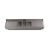 BK Resources UBB-21-396TS - Underbar Sink, Three Compartment, 96”W X 21-1/4"D X 33-1/2"H Overall Size