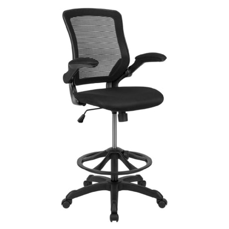 Flash Furniture BL-ZP-8805D-BK-GG Kale Drafting Chair 42" To 49-1/2" Adjustable Height