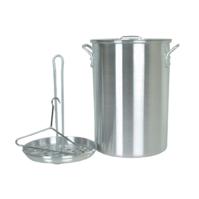 Thunder Group ALSKTP012 Turkey Fry Pot 26 Quart Capacity With Base Strainer/rack