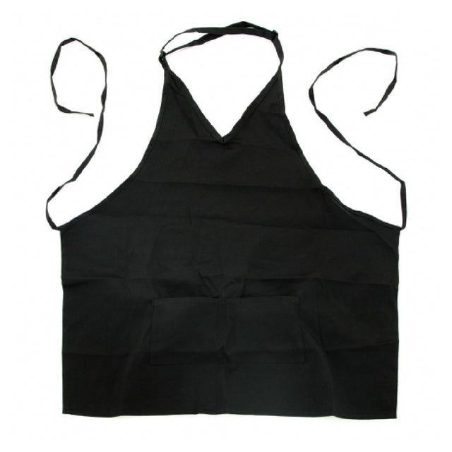 Chef Approved 167TXTTABK Tuxedo Bib Apron 32" X 29" (2) Front Pockets