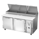 Victory VPP67HC - Pizza Prep Table, Powered By V-Core™, Two-section