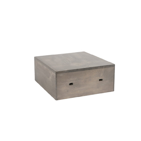 Cal Mil 3628-4-110 Aspen Crate Riser 12" X 12" X 4"H Has Cutouts To Insert Brackets To Support Shelves