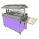 Cadco CBC-GG-4-L7 MobileServ® Deluxe Grab & Go Merchandising Cart 2-sided Grab & Go Shelf On Top