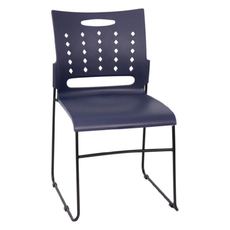 Flash Furniture RUT-2-NVY-BK-GG Hercules Series Stacking Chair 881 Lb. Weight Capacity