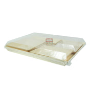 PacknWood SAMSAM4 - VIP Set, Includes: (1) Rectangular Samurai Wooden Serving Tray - 10.7 X 14.9 X 1.1in - 100 Pcs (210SAMBQ274)