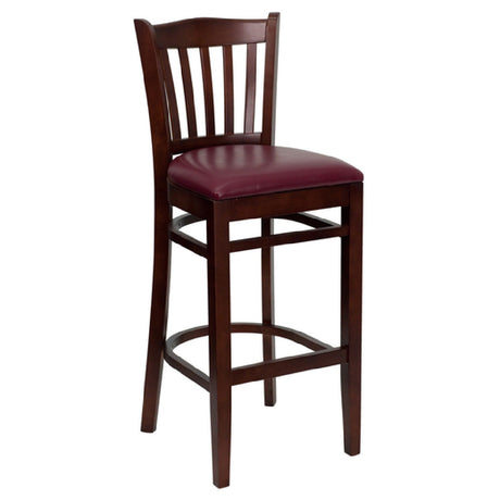 Flash Furniture XU-DGW0008BARVRT-MAH-BURV-GG Hercules Series Restaurant Bar Stool