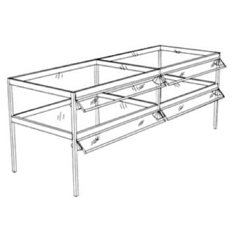 Atlas Metal DDC-2 Double-deck Display Case For 36-1/4"L Units Laminated Safety Glass Front & End Panels