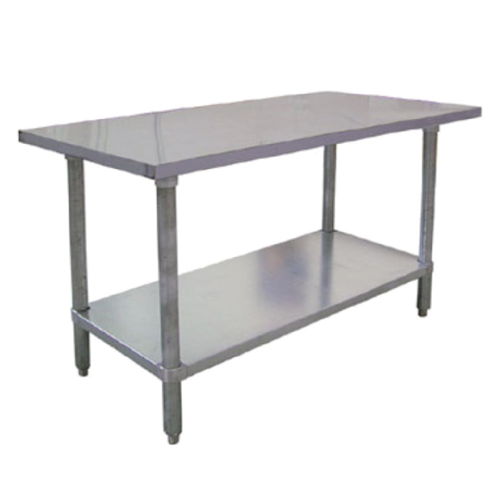 Omcan 17577 (17577) Elite Series Work Table 24"W X 24"D X 34"H 18/430 Stainless Steel Flat Top