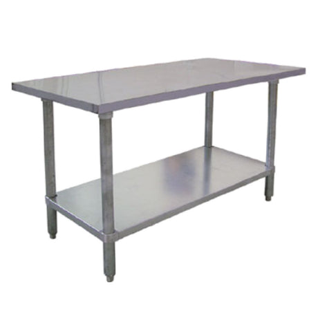 Omcan 17580 (17580) Elite Series Work Table 48"W X 24"D X 34"H 18/430 Stainless Steel Flat Top