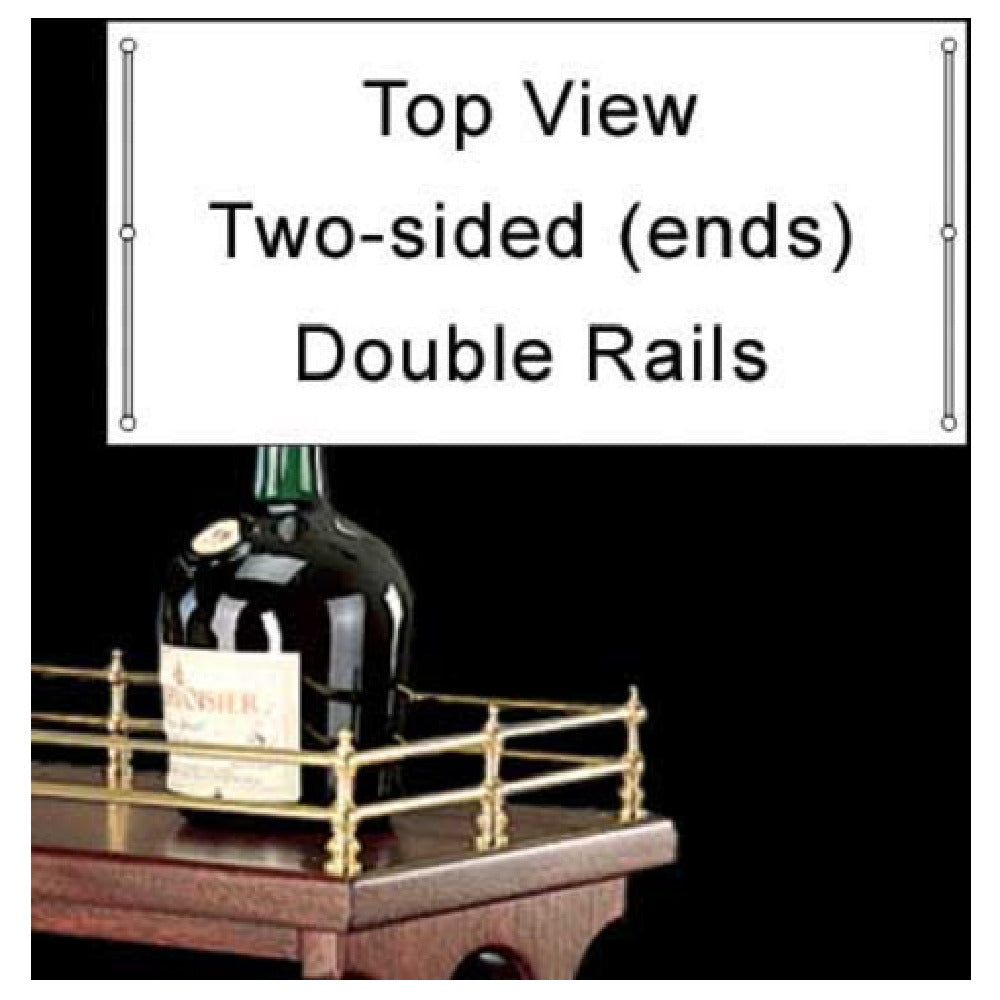 Forbes Industries 6021 Gallery Rails 2-sided (ends) Double Rails Brass