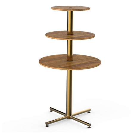 Steelite MGCPPR01BBXX Mogogo Buffet Solutions Polo Display Table 3-tier 30" Dia. X 55"H