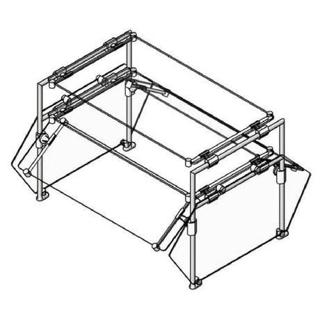 Eagle DCS3-SS-DT2 Spec-SHIELD™ Sneeze Guard Dual Tier Dual-sided