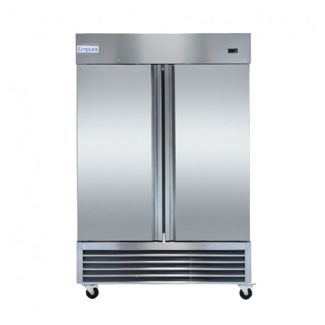 Empura Refrigeration E-KB54R Reach In Bottom-Mount Stainless Steel Refrigerator 53.9" W 2 Full-Height Solid Doors 41.6 Cu Ft