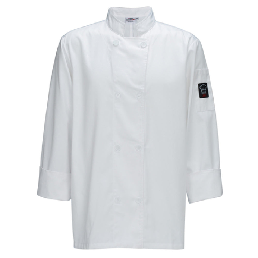 Winco UNF-6WS Mulholland Chef Jacket Tapered Fit Double Breasted