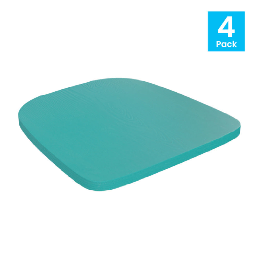 Flash Furniture 4-JJ-SEA-PL01-MINT-GG Perry Chair Poly Resin Wood Seat With Rounded Edges