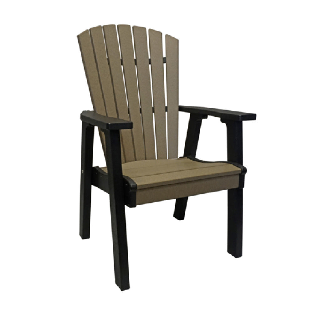 Grosfillex UT810886 - Kailua Adirondack Chair, Designed For Outdoor Use, Wide Arms