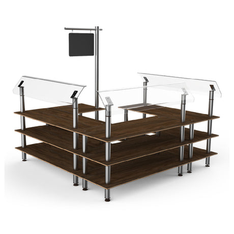 Steelite MGCMLB06WSXF Mogogo Buffet Solutions Modular Salad Station 3-tier 100-1/2" X 100-1/2" X 94"H