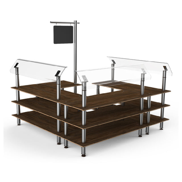 Steelite MGCMLB06WSXF Mogogo Buffet Solutions Modular Salad Station 3-tier 100-1/2" X 100-1/2" X 94"H