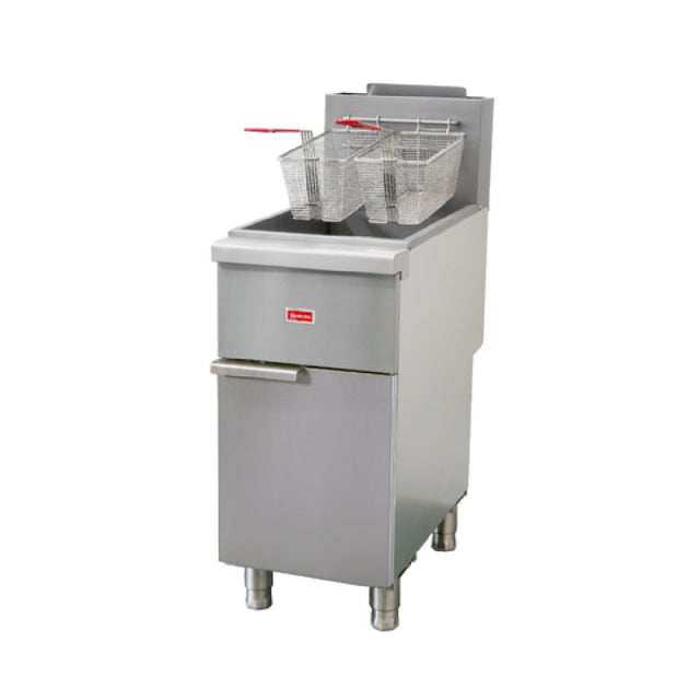 Omcan 48307 (CE-CN-F5-NG) Fryer Natural Gas Floor Model