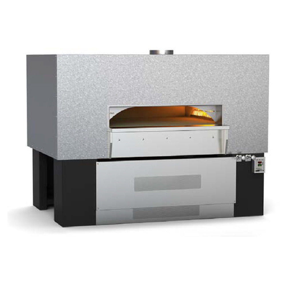 Wood Stone FD-11275RFGLLIR Fire Deck Stone Hearth Oven Two Radiant Flames On Left Side With Infrared Under Floor Burner