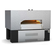 Wood Stone FD-11275RFGLLIR Fire Deck Stone Hearth Oven Two Radiant Flames On Left Side With Infrared Under Floor Burner