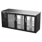 Beverage Air BBN72HC-G-PT-B - Refrigerated Back Bar Pass-Thru Storage Cabinet, Three-section