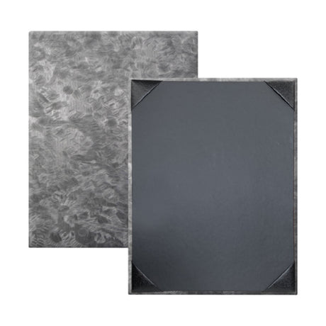 Risch MET-1V 8.5X11 Brushed Metallic Padded Faux-leather Menu Cover (specify Color)