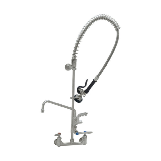 T&S Brass S-0133-U12-CR-B EverSteel 8” Wall Mount Mixing Faucet With Body Add-on Faucet