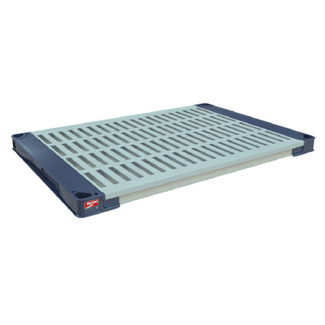 Metro MAX4-1860G Quick Ship MetroMax® 4 Shelf 60"W X 18"D With Removable Polypropylene Open Grid Mats & (4) Wedge Connectors