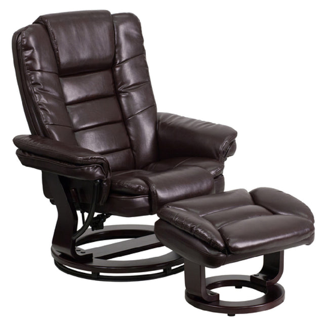 Flash Furniture BT-7818-BN-GG Swivel Recliner 32-3/4"W X 32" 40"D X 41"H Contemporary Style