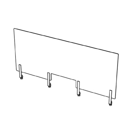 Bauscher Hepp VE-66051 - Venta®Sneeze Guard, Vertical Protection Shield With Aperture (dimension: 400 X 120 Mm) (sneeze Guard) Made Of Acrylic Glass (transparent)