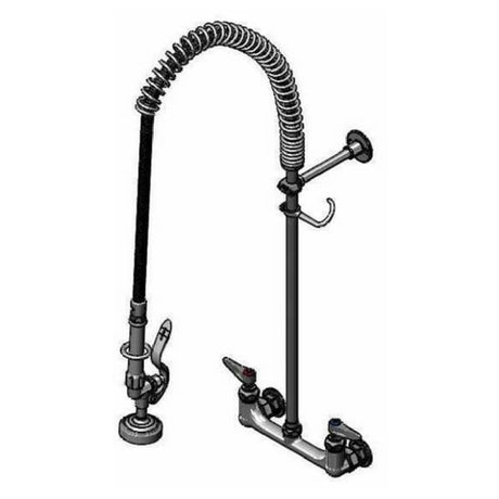 T&S Brass B-0133-B-22R EasyInstall Pre-Rinse Unit Wall Mount Mixing Faucet With 8" Adjustable Centers