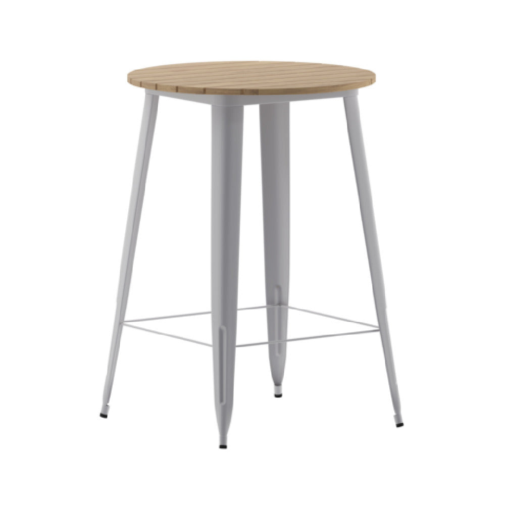 Flash Furniture JJ-T14623H-76-BRSL-GG Declan Bar Height Dining Table 30" Dia. X 42"H Round Table