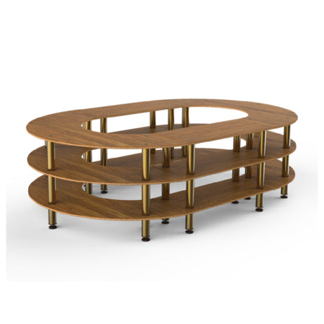 Steelite MGCMSB07BBXF - Kidney Shape Closed Stadium Station, 129.0" X 81.5" X 35.0"