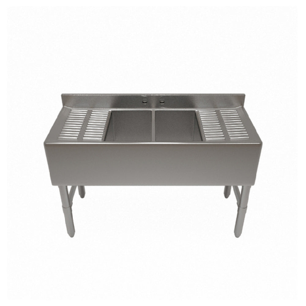 NBR Equipment UW-4-101410-84LR Slim-Line Underbar Sink Unit Four-compartment 84"W X 18-1/4"D X 32-1/2"H Overall Size