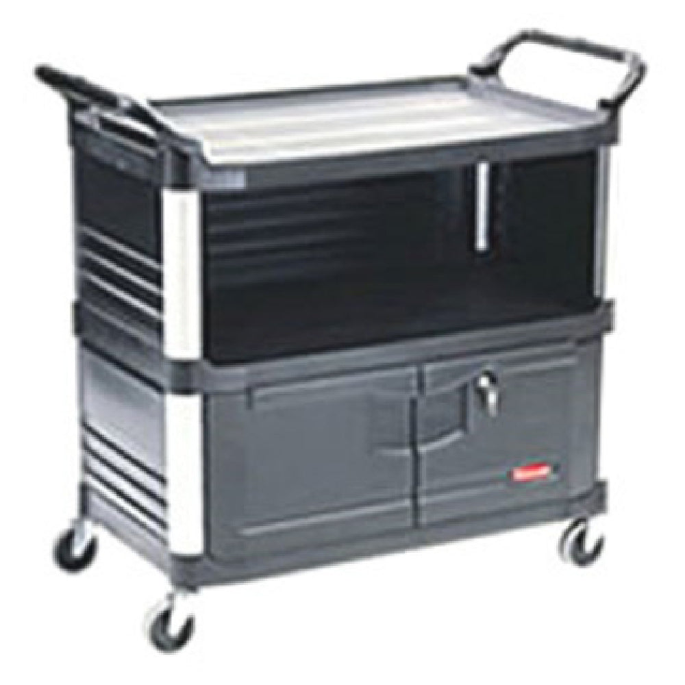 Rubbermaid FG409500BLA - Xtra™ Equipment Cart, 40-5/8"L X 20"W X 37-13/16"H, 300 Lb. Total Capacity