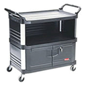 Rubbermaid FG409500BLA - Xtra™ Equipment Cart, 40-5/8"L X 20"W X 37-13/16"H, 300 Lb. Total Capacity
