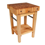 John Boos PPB2424 Pro Prep Butcher Block 24"W X 24"D X 36"H Overall Size 4" Thick End Grain Top