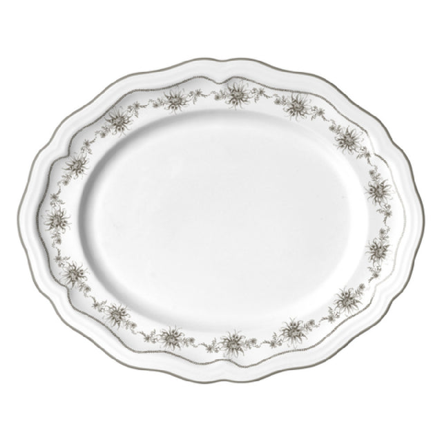 Steelite 62531FP817 Oval Platter 13.0" X 10.5" X 1.0" Adelina
