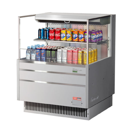 Turbo Air TOM-36L-UF-S-2S-N Horizontal Open Display Merchandiser Low-profile 7.5 Cu. Ft. Capacity