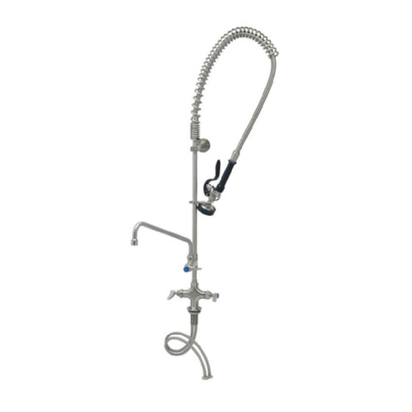 T&S Brass S-0113-A12-B EverSteel Pre-Rinse Unit: Single Hole Stainless Steel Deck Mount Mixing Faucet