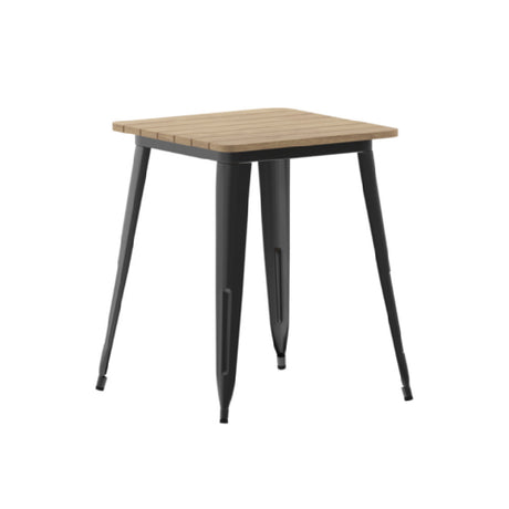 Flash Furniture JJ-T14619-60-BRBK-GG Declan Dining Table 23-1/2"W X 23-1/2"D X 30"H Square Table