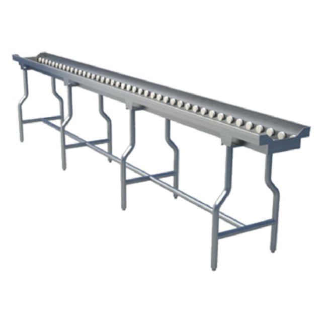 Alluserv SWC10 Tray Make-Up Conveyor 10' Section 2" Nylon Wheels With Low Friction Bushings