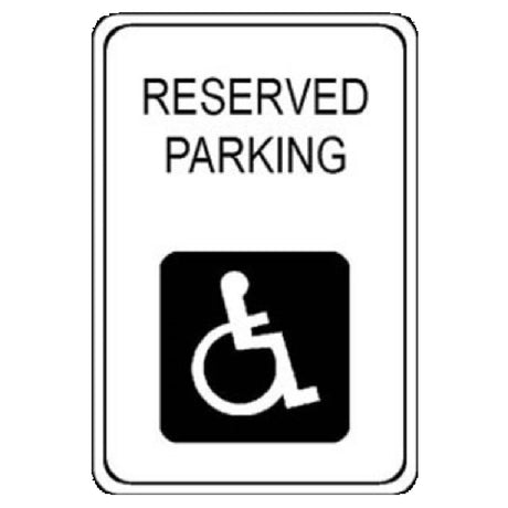 Franklin Machine Products 280-1213 Sign "Reserved Parking"/ADA Symbol 18" X 24"