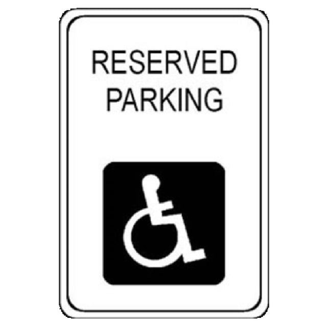 Franklin Machine Products 280-1213 Sign "Reserved Parking"/ADA Symbol 18" X 24"