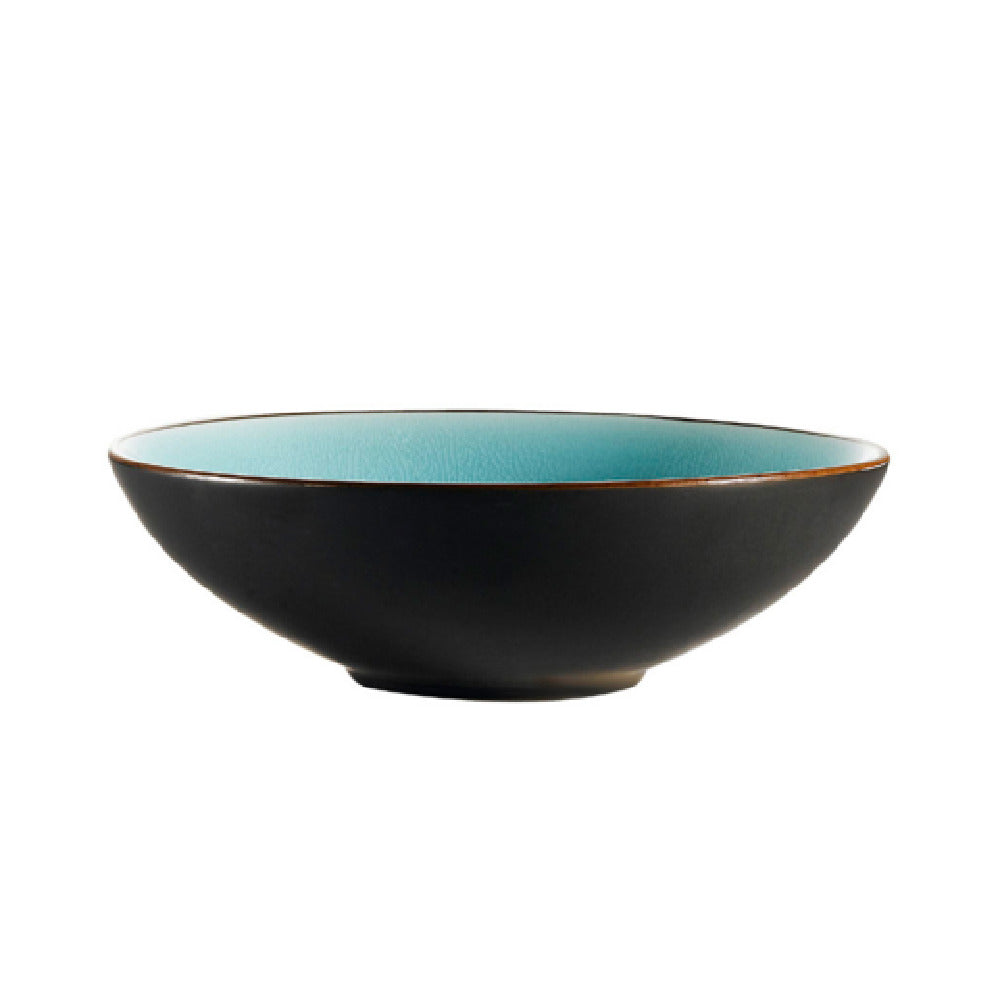 CAC China 666-28-BLU Japanese Style Salad Bowl 30 Oz. 8" Dia. X 2-1/2"H