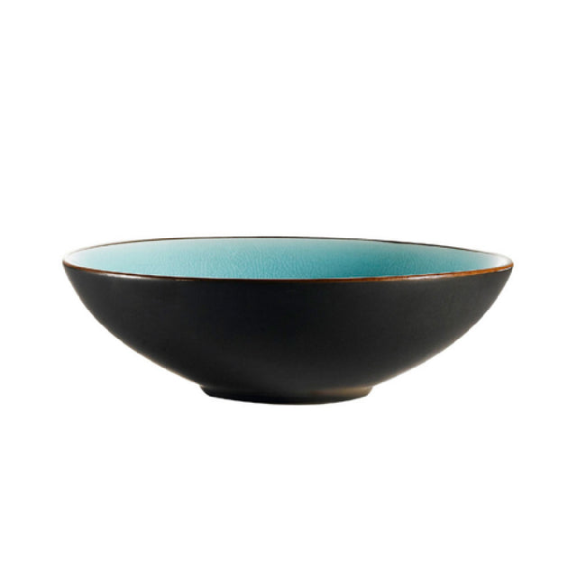 CAC China 666-28-BLU Japanese Style Salad Bowl 30 Oz. 8" Dia. X 2-1/2"H