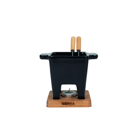 BOSKA Professional Cheese Equipment 853530 Boska Tapas Fondue Nero 5.78''W X 4.68''D X 6.29''H Ceramic Pot